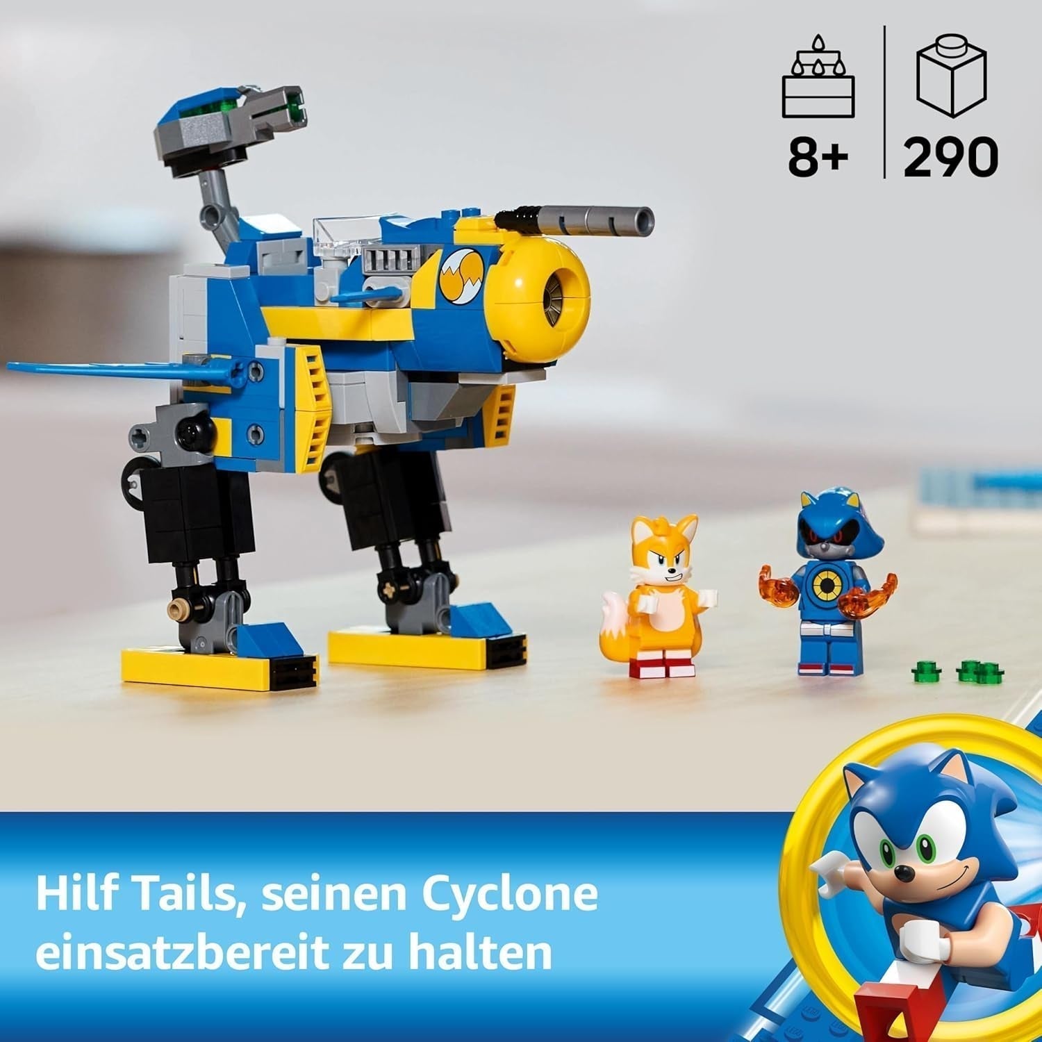 LEGO Sonic the Hedgehog Ciclón vs. Metal Sonic - Juguete coleccionable Mechs con 2 minifiguras de videojuegos - Idea de regalo para niños y niñas a partir de 8 años y aficionados a los juegos adolescentes 77002 Juegos de construcción Besuche den LEGO-Store