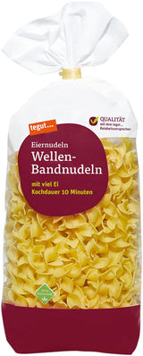 tegut... Fideos al huevo Waves - Fideos de cinta, 1 x 500 g
