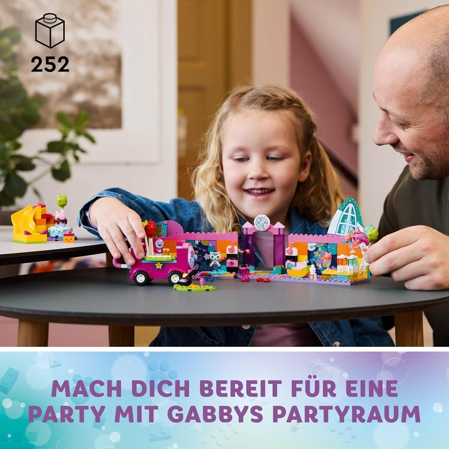 LEGO 4+ Casa de muñecas de Gabby Sala de fiestas de Gabby, set de discoteca con tobogán y figuras de animales para juegos de interpretación creativos, regalo para niñas y niños a partir de 4 años 10797 Juegos de construcción Besuche den LEGO-Store