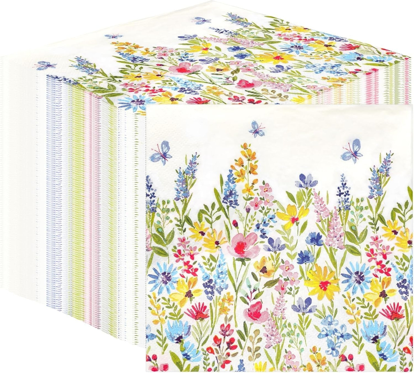Talking Tables Servilletas desechables tipo mesa, servilletas de papel suave, servilletas desechables con estampado floral, para bodas o uso diario, ecológicas, compostables, reciclables