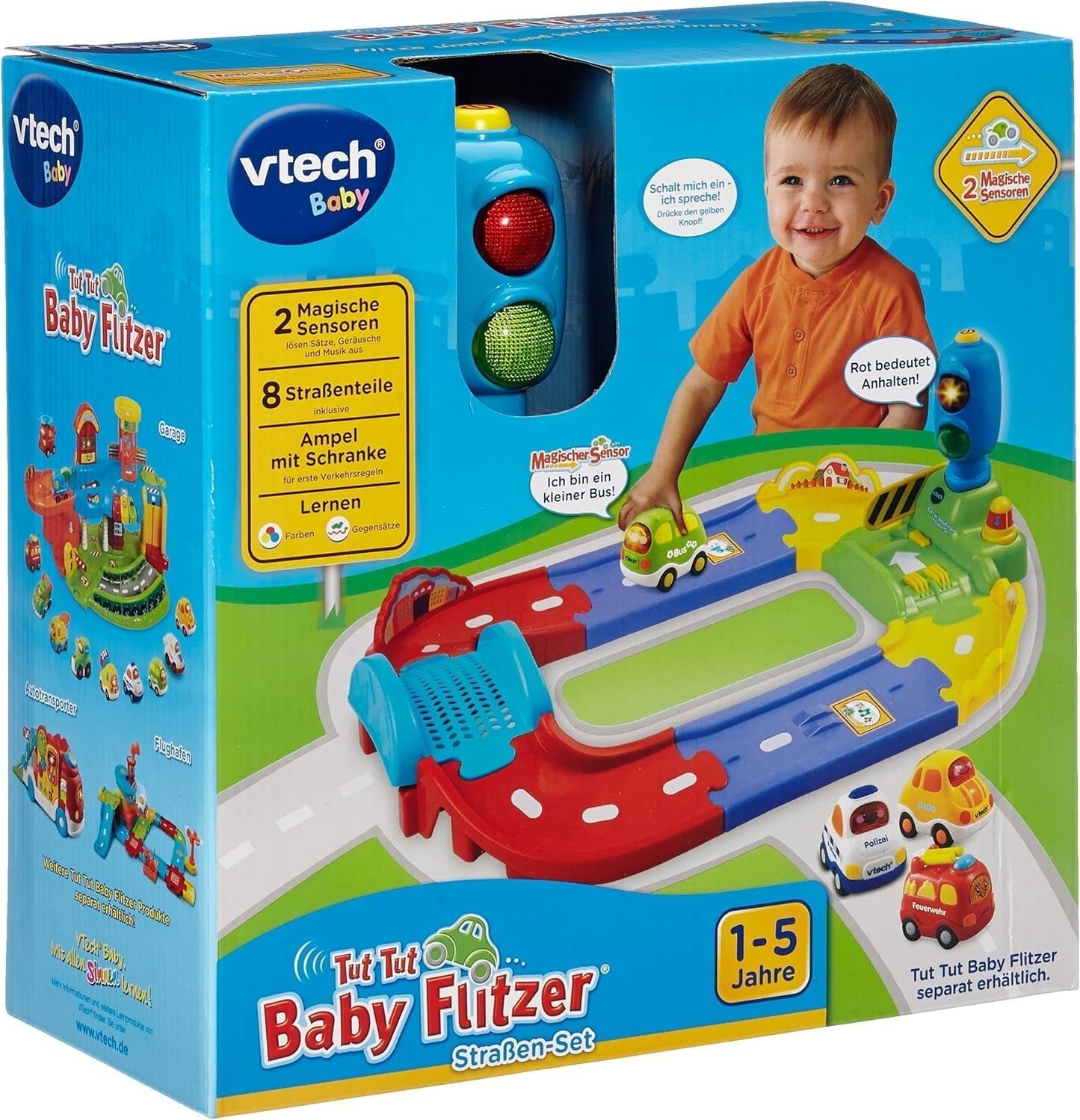 Baby 80-127804 - TUT TUT Baby Speedster - Set de Carretera & 80-517004 TUT TUT Baby Speedster Ambulancia de juguete para niños, multicolor Bebe Toys Naty Shop