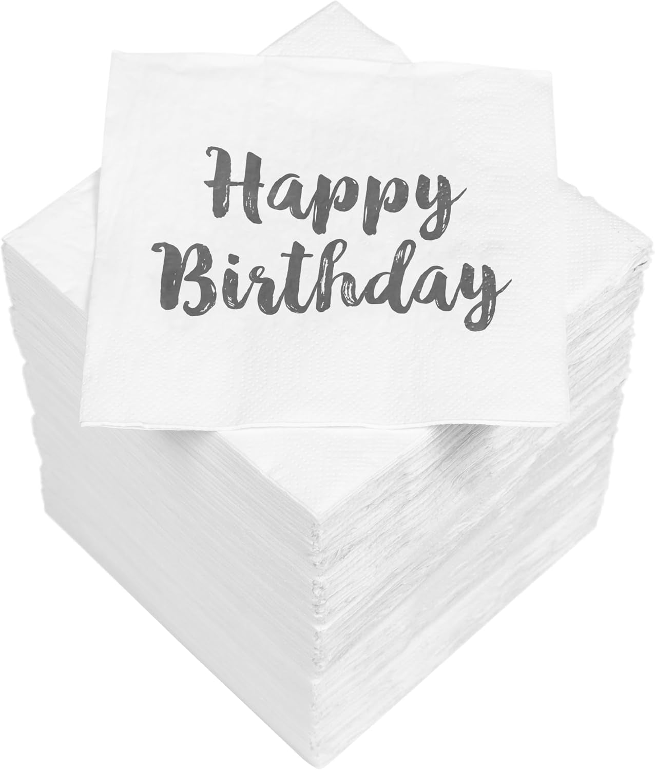 Servilletas de cóctel HEKU 'Schön Dass Du Da Bist', 3 capas, 25X25Cm, 150 piezas I Diseño elegante I Ideal para celebraciones I Prácticamente embalado