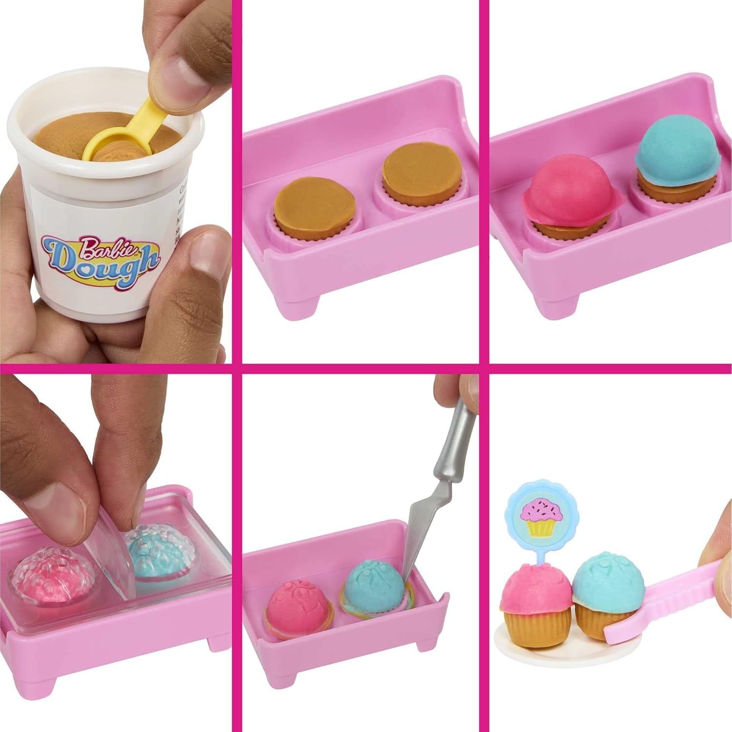 Muñeca Barbie Malibu Roberts y juego para hornear de 18 piezas, que incluye plastilina y moldes para rosquillas, croissants y muffins, para edades de 3 años en adelante, HJY19