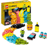 LEGO 11027 Classic Neon Creative Building Set, Brick Box Set, Juguete de construcción con modelos: coche, piña, extraterrestre, patines, figuras y más, para niños a partir de 5 años Juegos de construcción Besuche den LEGO-Store Single