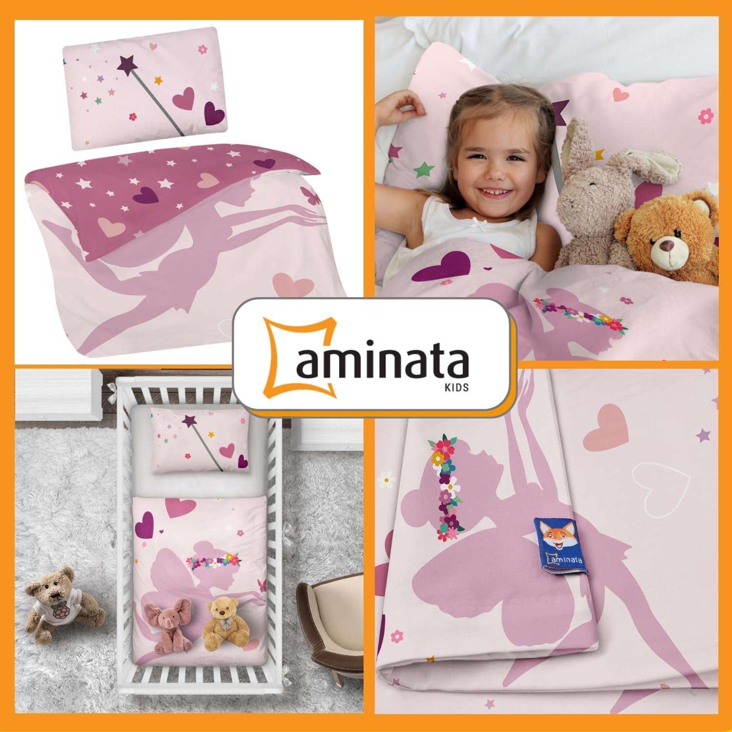 Aminata Ropa de cama infantil, hadas y duendes, 100 X 135 cm Ropa de cama - infantil Naty Shop