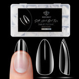 Modelones Puntas de Uñas 510 Piezas - Juego de Puntas de Uñas de Cobertura Completa, Juego de Puntas de Gel, Puntas de Uñas de Resina PMMA Prepulidas, Uñas Artificiales para Pegamento en Nail Art DIY, Squoval Corto