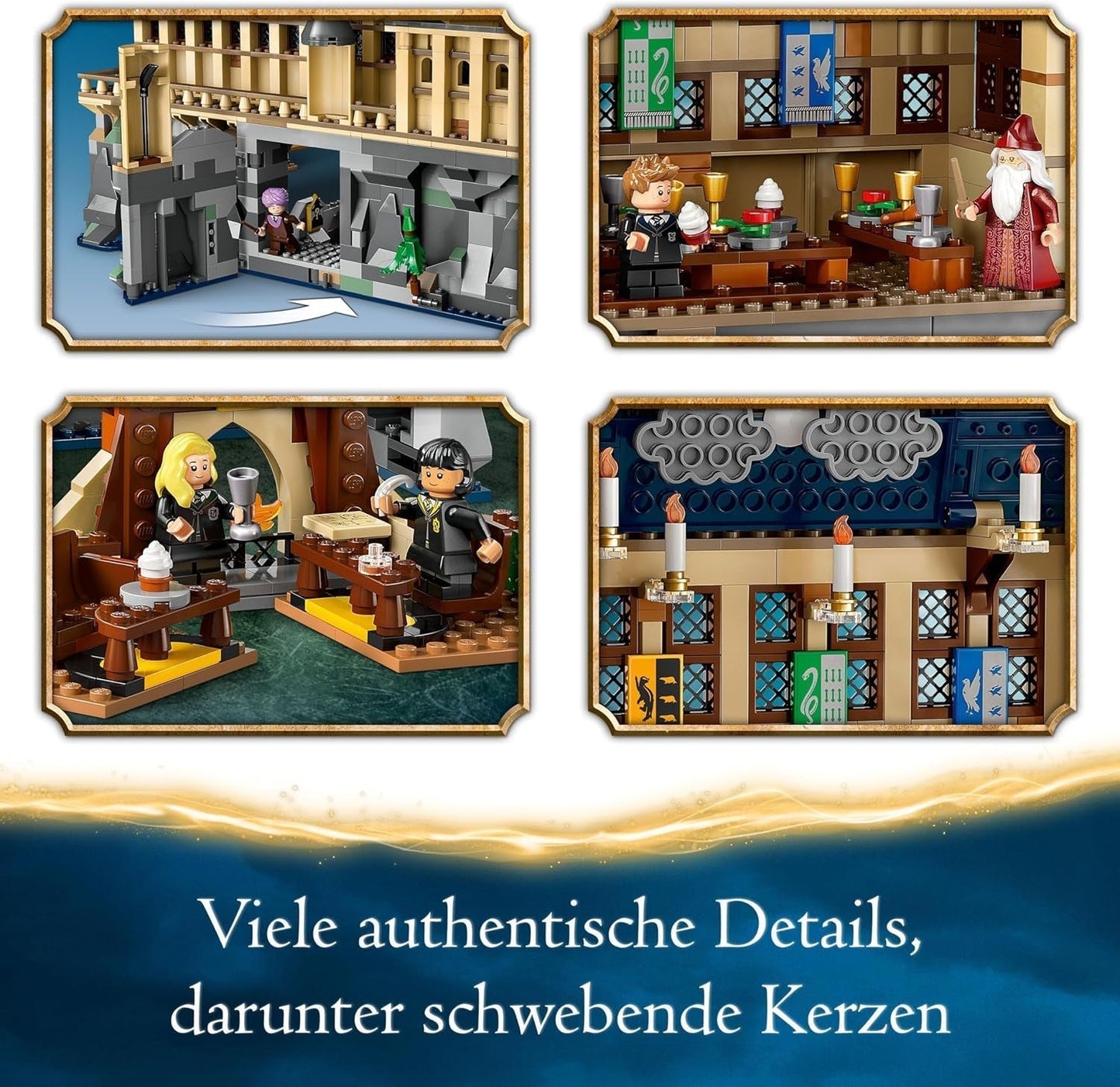LEGO Harry Potter Castillo de Hogwarts: El Gran Salón, juguete coleccionable con 11 minifiguras incluida Hermione Granger, regalo mágico para niños y niñas 76435 Juegos de construcción Besuche den LEGO-Store