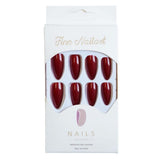 Uñas artificiales, Almendra francesa, Largas, Uñas artificiales con pegamento, Para mujer, Niña, Complementos o idea de regalo, Para boda, cumpleaños, Navidad, San Valentín
