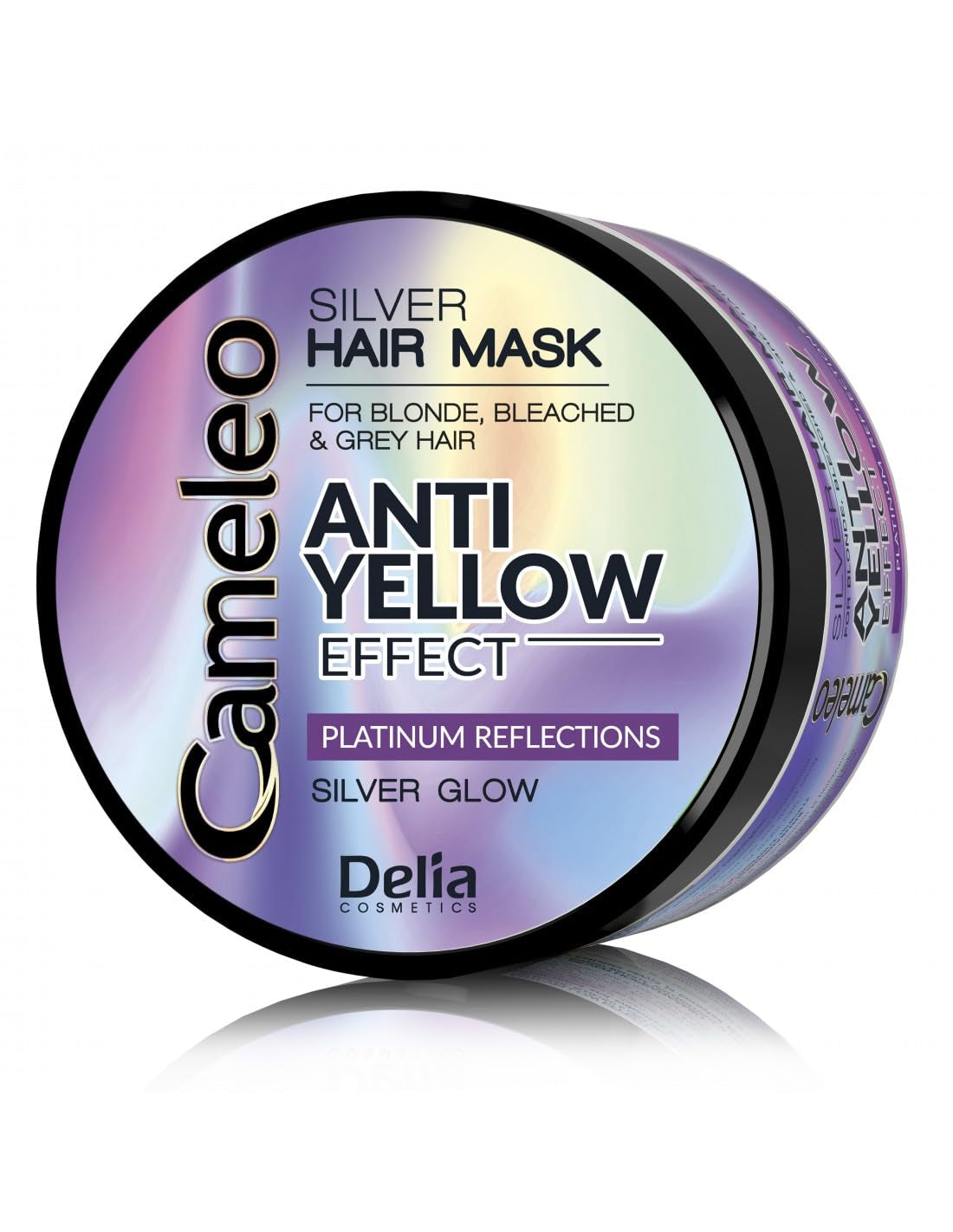 Cameleo - Mascarilla colorante plateada - Sin efecto amarillo - Tratamiento violeta y protección del color para cabellos rubios, grises y blancos - Tonos platino - Protección UV - Sin parabenos - 200ml Naty Shop Mascarilla Capilar Default Title