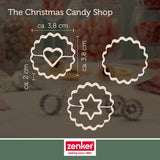 Zenker Ausstecher-Set Linzer Herz und Stern aus Edelstahl – Perfekt für Weihnachtskekse, 3-teilig, inkl. Geschenkverpackung, spülmaschinengeeignet und rustfrei – La tienda de dulces navideños