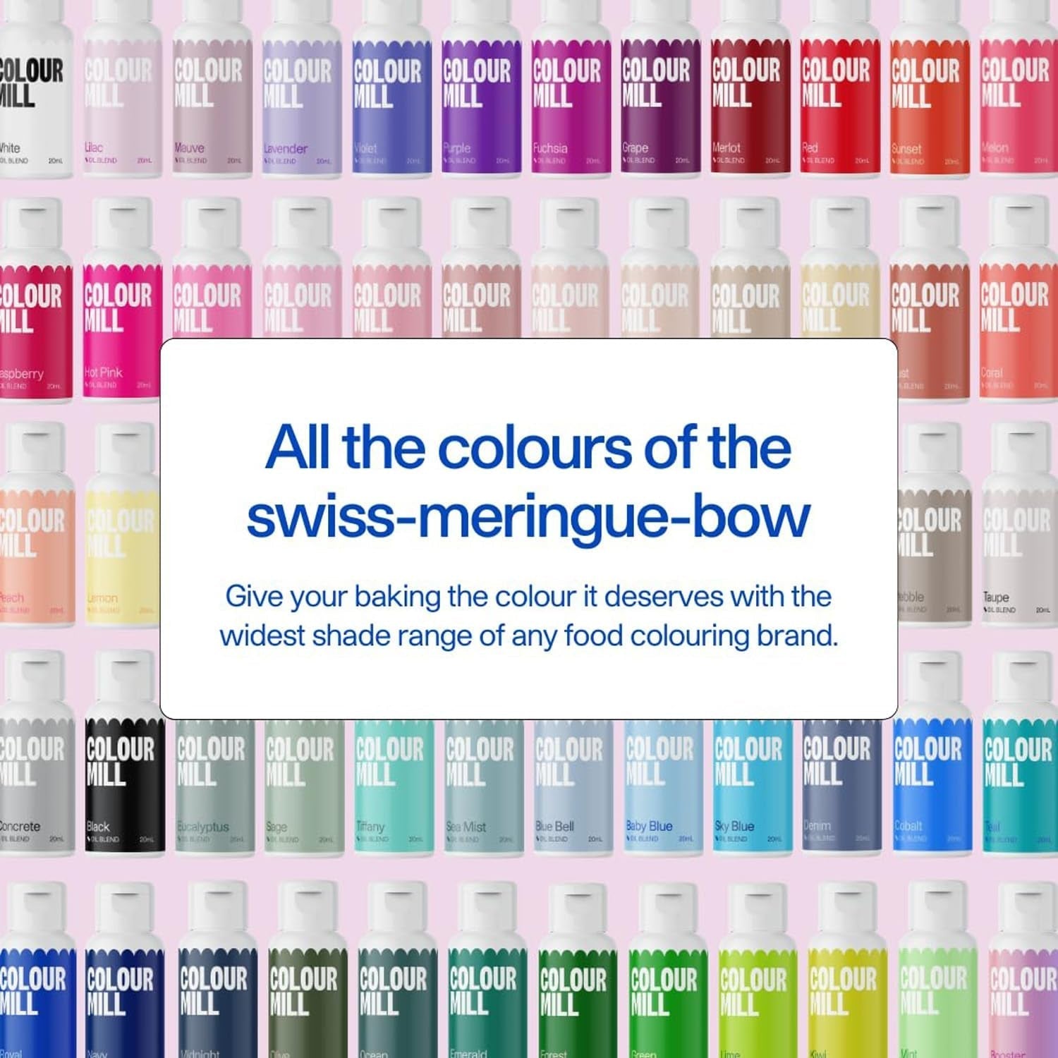 Color Mill Colorante Alimentario a Base de Aceite, Mezcla de Aceite Rosa Pálido - Colorante Alimentario para Chocolate, Fondant, Muffins, Pasteles, Hornear, Macarrones - Colorante Alimentario para Decoración de Pasteles - 100ml