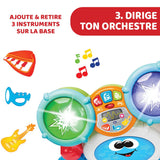 Chicco 00009820100000 Mi First Batería con Luces y Sonidos, 3 Modos de Juego Instrumento Musical con Batería para Niños, Multicolor, Grande Jucarii Bebe Naty Shop