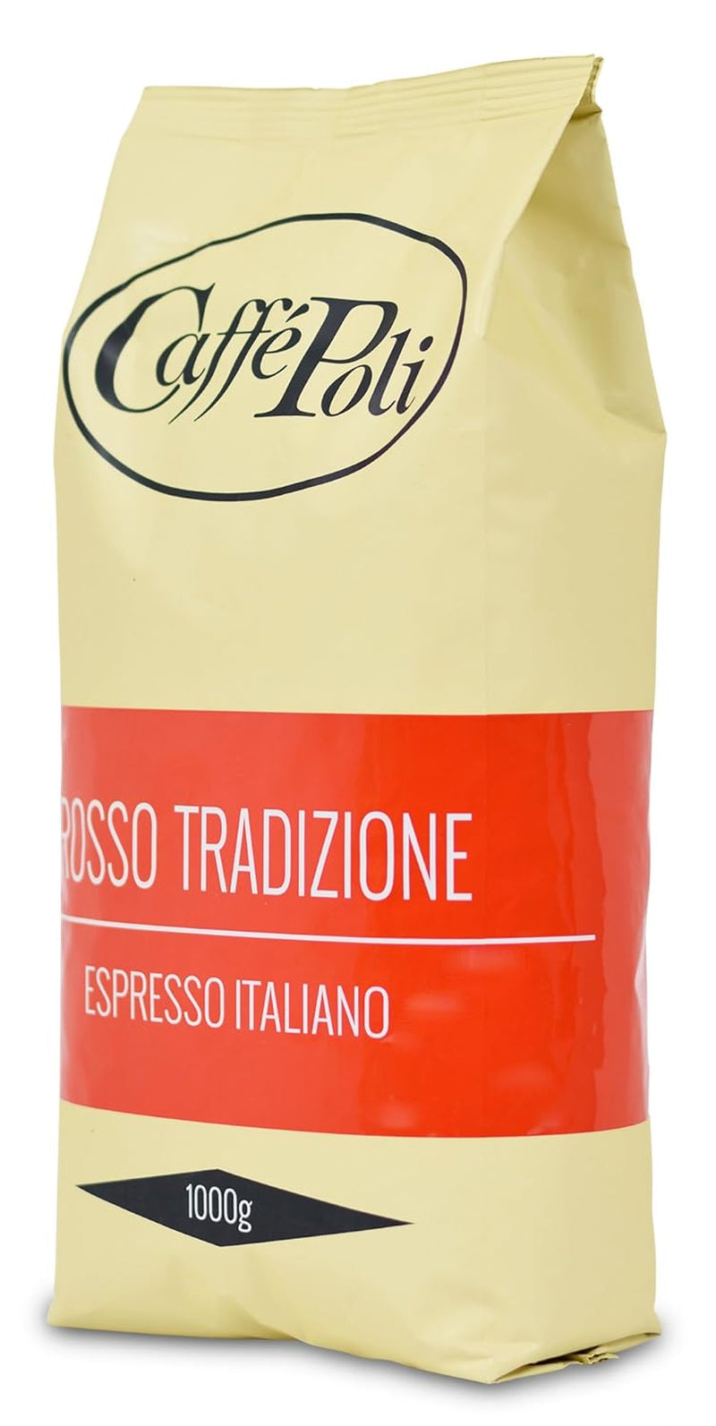 Café Poli Rosso | Café expreso tradicional | Tazas de espresso italianas | Ideal para cafeteras automáticas, siebträger y espressomashinen | 1x1kg
