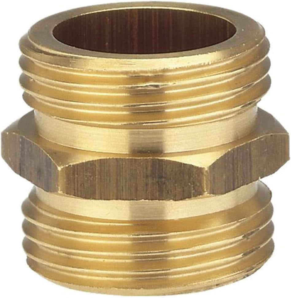 Racor roscado de latón Gardena: conector de latón para conexión por ambos lados, p. a bombas, rosca de tubo 26,5 mm (G 3/4 pulgadas) (7260-20)