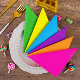 120 Uds servilletas de cóctel servilletas de papel accesorios de fiesta de 2 capas 6 colores