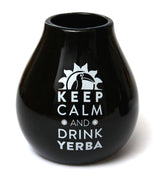 Juego de Té Yerba Mate para Dos 150G | Mate con guaraná y frutas | Té de yerba mate de hojas sueltas | Taza de Cerámica Negra Mate 350 ml | Bombilla Pajita Acero Liza 19 cm
