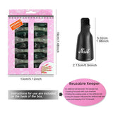 Hanyousheng Nagellacentferner Clips, Nagel Clips, 10 Stück Schwarz Nagelclips, Nagel Klammer, Nails Art ​Gel Cap, Soak off Clip Cap UV Gel Poliermittel Entferner Wrap Nail Tool