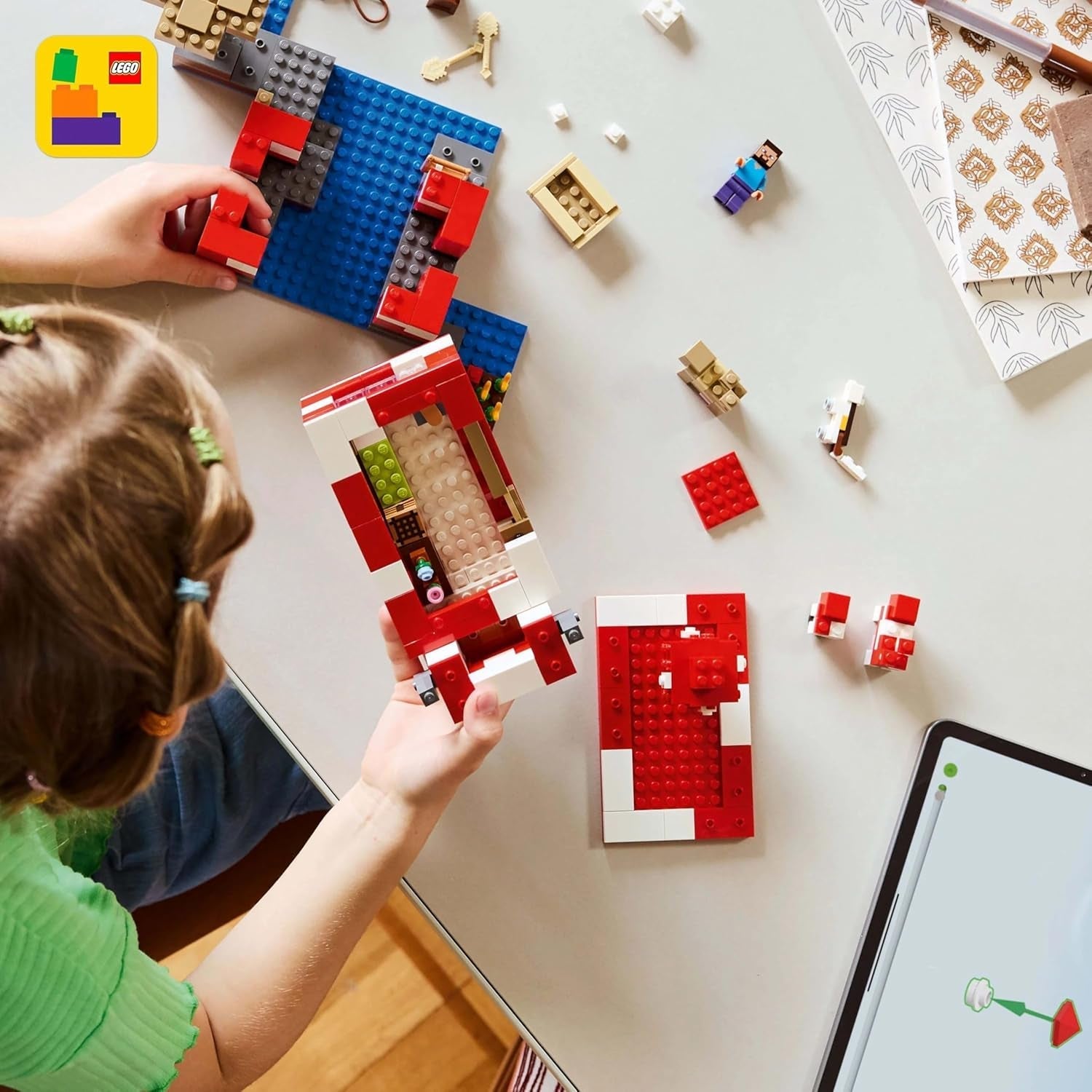 LEGO Minecraft La Casa de la Vaca Hongo Videojuego Juguete de Construcción Modelo de Tierra de Hongos con Minifiguras Steve y Otros Personajes Set de Juego para Niños y Niñas 8 Años 21270 Juegos de Construcción Beuche den LEGO-Store