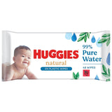 Huggies Toallitas húmedas naturalmente biodegradables para bebés sensibles, 8 x 48 toallitas, paquete a granel