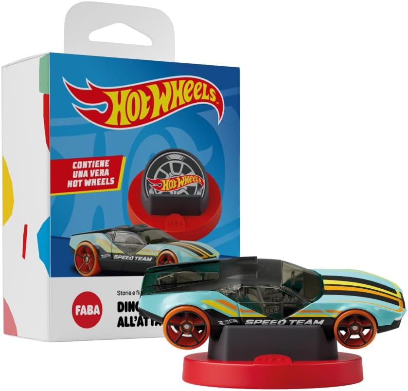 Figura sonora del ataque de dinosaurio Hot Wheels - Cuentos e historias sonoras para niños y niñas de 3 a 5 años, juguete con contenido educativo, versión italiana Jucarii Bebe Naty Shop