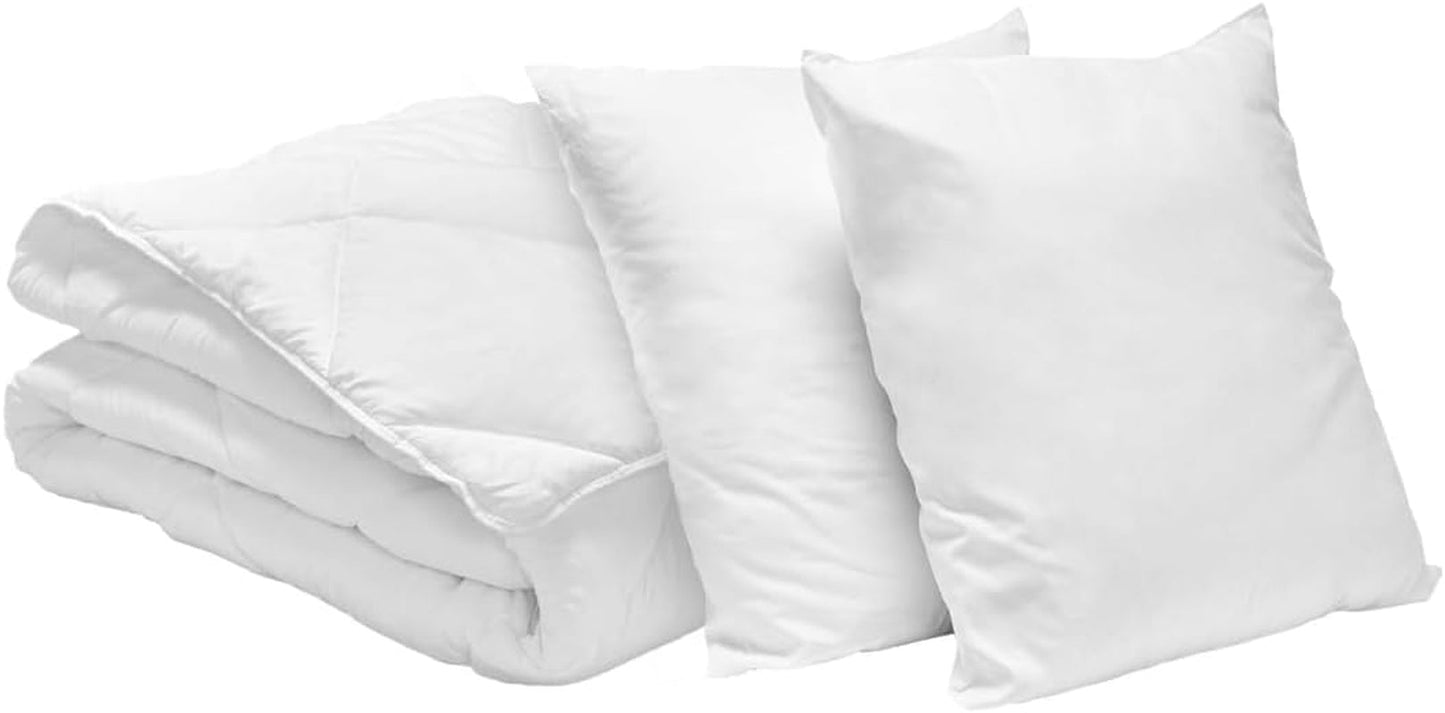 Bleu Calin Pack edredón 1 persona 140X200 Cm + 1 almohada 60X60 Cm lavable a 95° Edredones y edredones Naty Shop 220 X 240 Cm 2 almohadas