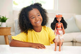 Mattel DISNEY Moana - Muñeca de moda articulada con traje de purpurina, diadema y collar desmontables, para niños a partir de 3 años, HPG68