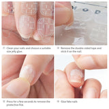 360 Uds. Tiras autoadhesivas transparentes para uñas, pegamento para uñas, tiras autoadhesivas de doble cara, decoración de manicura DIY transparente
