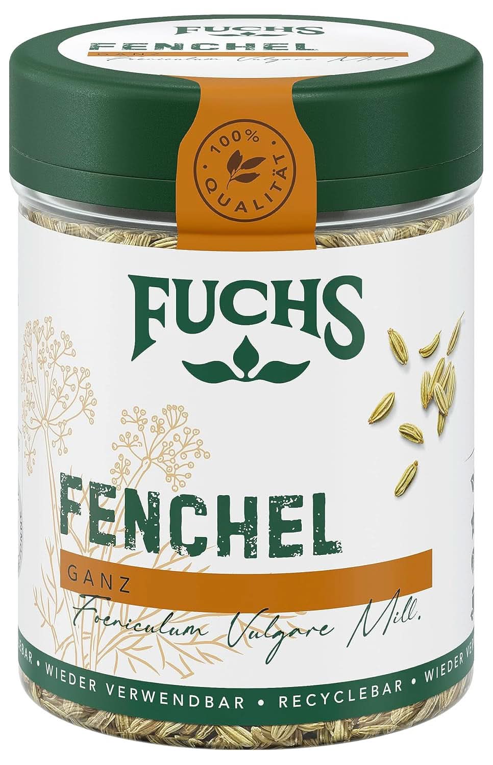 Fuchs - Hinojo entero - sabor dulce y picante para macedonias de frutas - 45 g Condimente Naty Shop