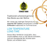 STARKER TOBAK Café Malabar Monzón, grano entero, tostado a mano - tostado medio, India, 100% arábica, apto para café filtrado, prensa francesa, cafeteras totalmente automáticas, suave para el estómago - acidez extra baja