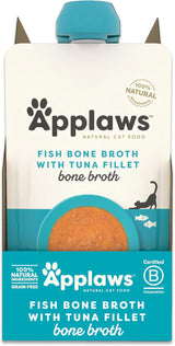 Applaws Comida húmeda para gatos 100% natural - Sopa de huesos de pescado con atún, 12 sobres filtrantes x 85 g