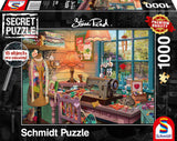 Schmidt Spiele 59654 Puzzle secreto, En el cuarto de costura, rompecabezas de 1000 piezas Puzzle Naty Shop Título predeterminado