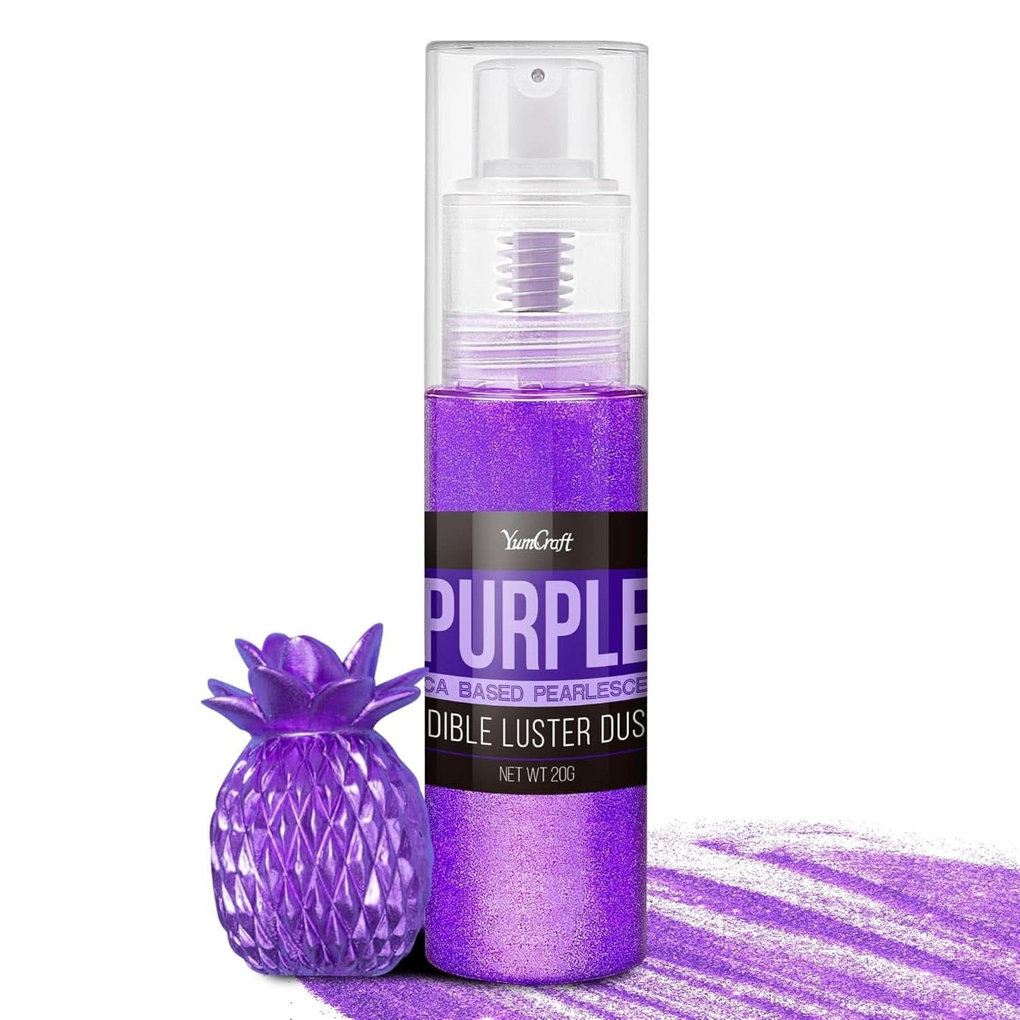 Spray de purpurina comestible, 20 gramos Naty Shop Violeta