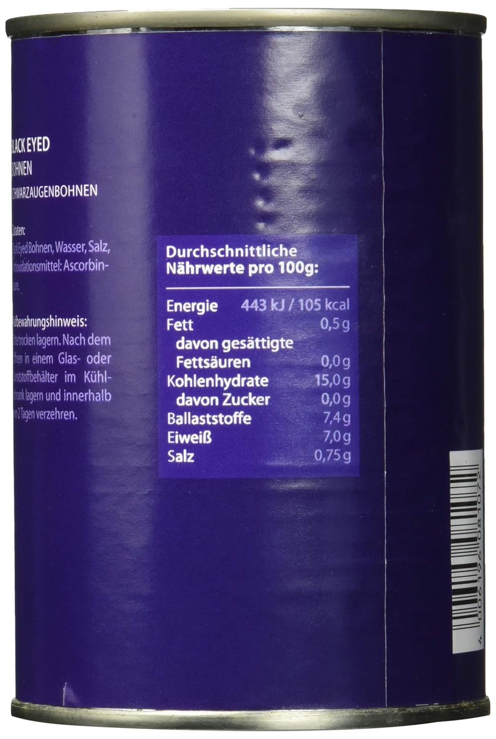 Frijoles de ojos negros, paquete de 12 (12 x 425 ml)