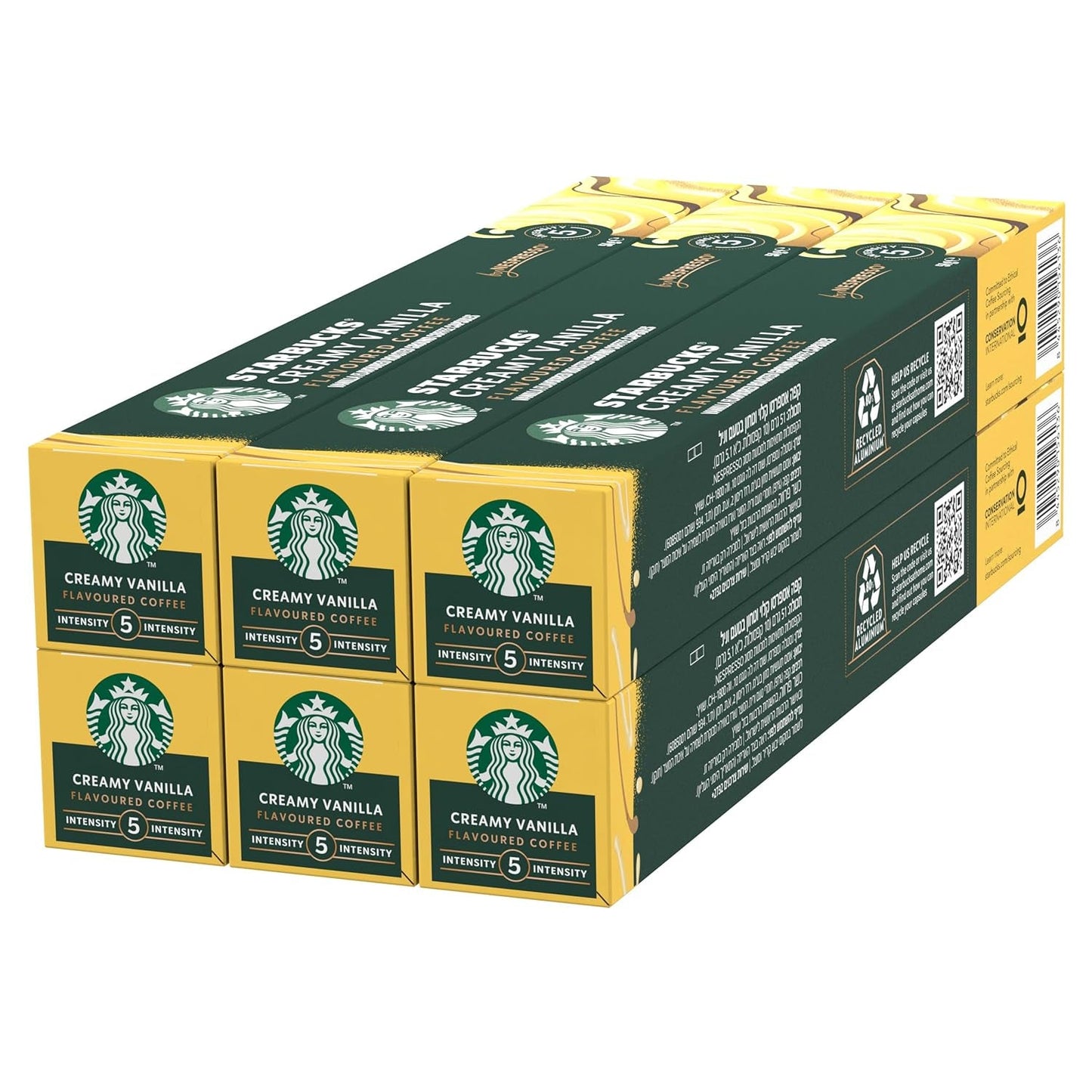 STARBUCKS de Nespresso, Helle Röstung, Vanille Aromatischen Kaffeekapseln 6 x 10 (60 Kapseln)