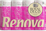 Papel higiénico Renova 4 capas blanco decorado perfumado - 12 rollos rollo Blanco Decorado Perfumado