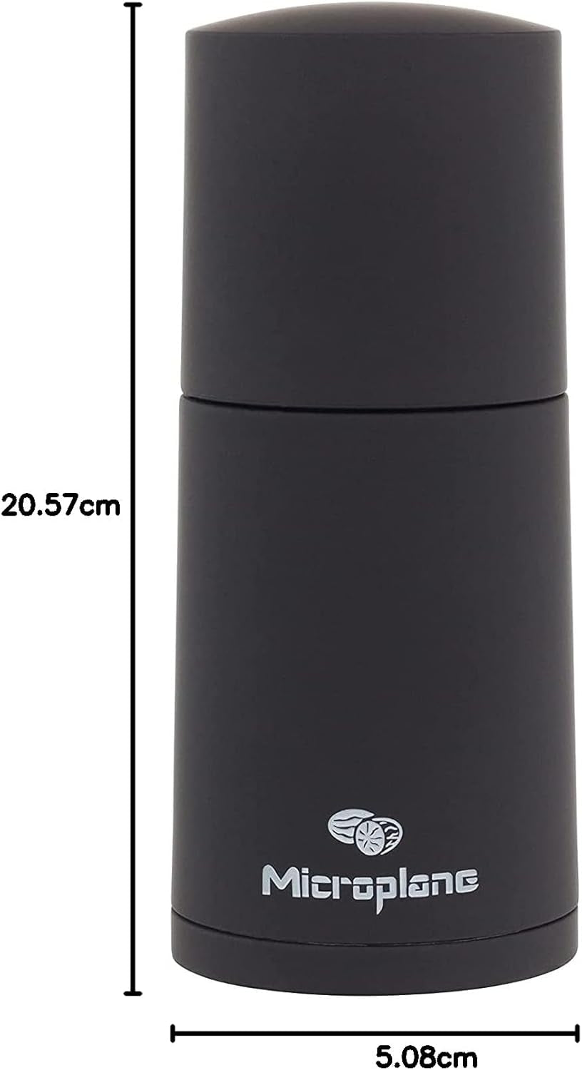 Molinillo de Especias Microplane Negro para Nuez Moscada, Canela, Haba Tonka, Pimienta Larga y Otras Especias Secas Molienda y Molinillos Naty Shop