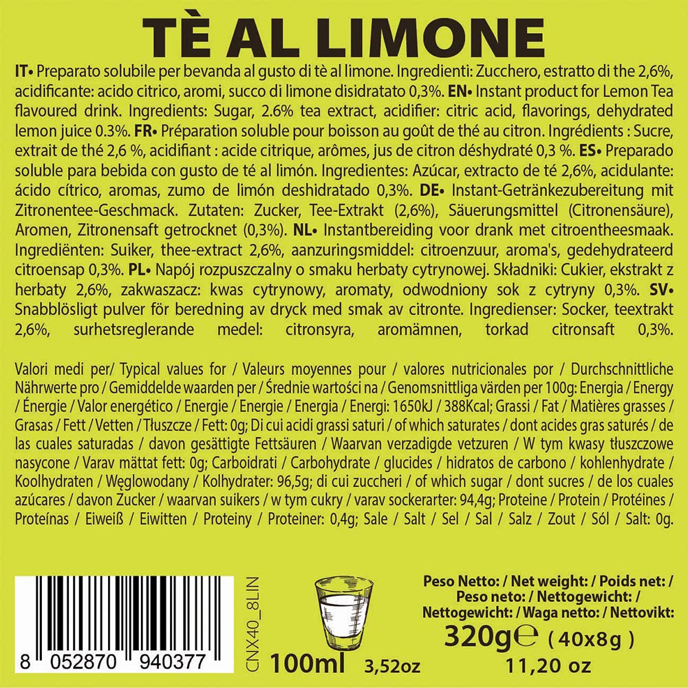 - Zitronentee - Kapselmaschinen - exclusivamente compatible con NESPRESSO - 40 cápsulas
