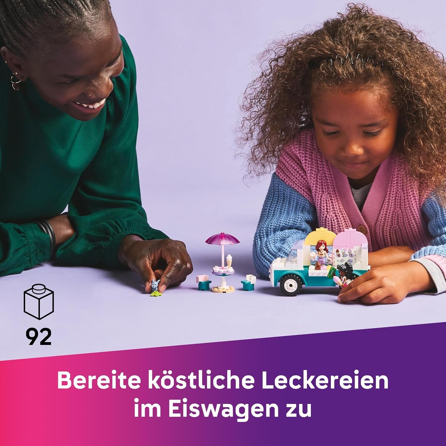 LEGO Friends Heartlake City Camión de helados Juego de simulación 2 figuras y un conejito Juego de construcción Niñas de 4 años Personaje de juguete Minifigura Juguete de construcción 42644 Juegos de construcción Besuche den LEGO-Store