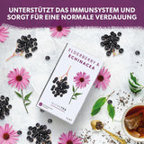 Nutra Tea Saúco y equinácea, té para inmunidad y resfriados, té de apoyo inmunológico, lucha contra el resfriado, 20 bolsitas de té reutilizables, té de hierbas naturales