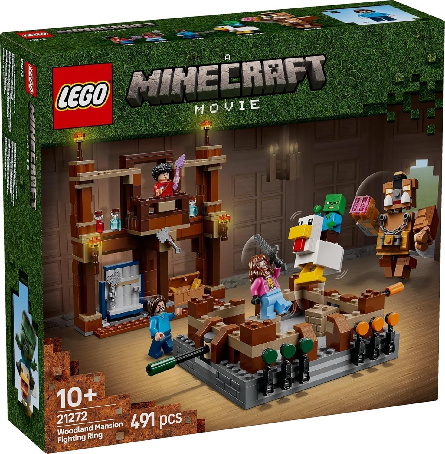 LEGO Minecraft Mansión Forestal con Ring de Boxeo - Set de Jugador con Zombis y Oberborst - Juguete de Construcción Interactivo con Equipo y Pistas - Regalo para Niños y Niñas Mayores de 10 años - 21272 Juegos de Construcción Besuche den LEGO-Store