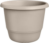 elho Amiga Round 47 - Macetas para interior y exterior - 100% plástico reciclado - Ø 47,0 x H 35,3 cm - Beige/Beige hongo
