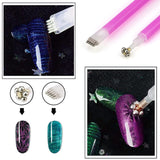 Nail Art Werkzeug Magnetstift, 10 piezas Nagel Magnet Stick Tool Set, Nagel Magnet Stift y Starker Magnet Stock Punktierungsstifte para DIY 3D Magnetics Katzenauge UV Gel Polnisch Nagel Kunst