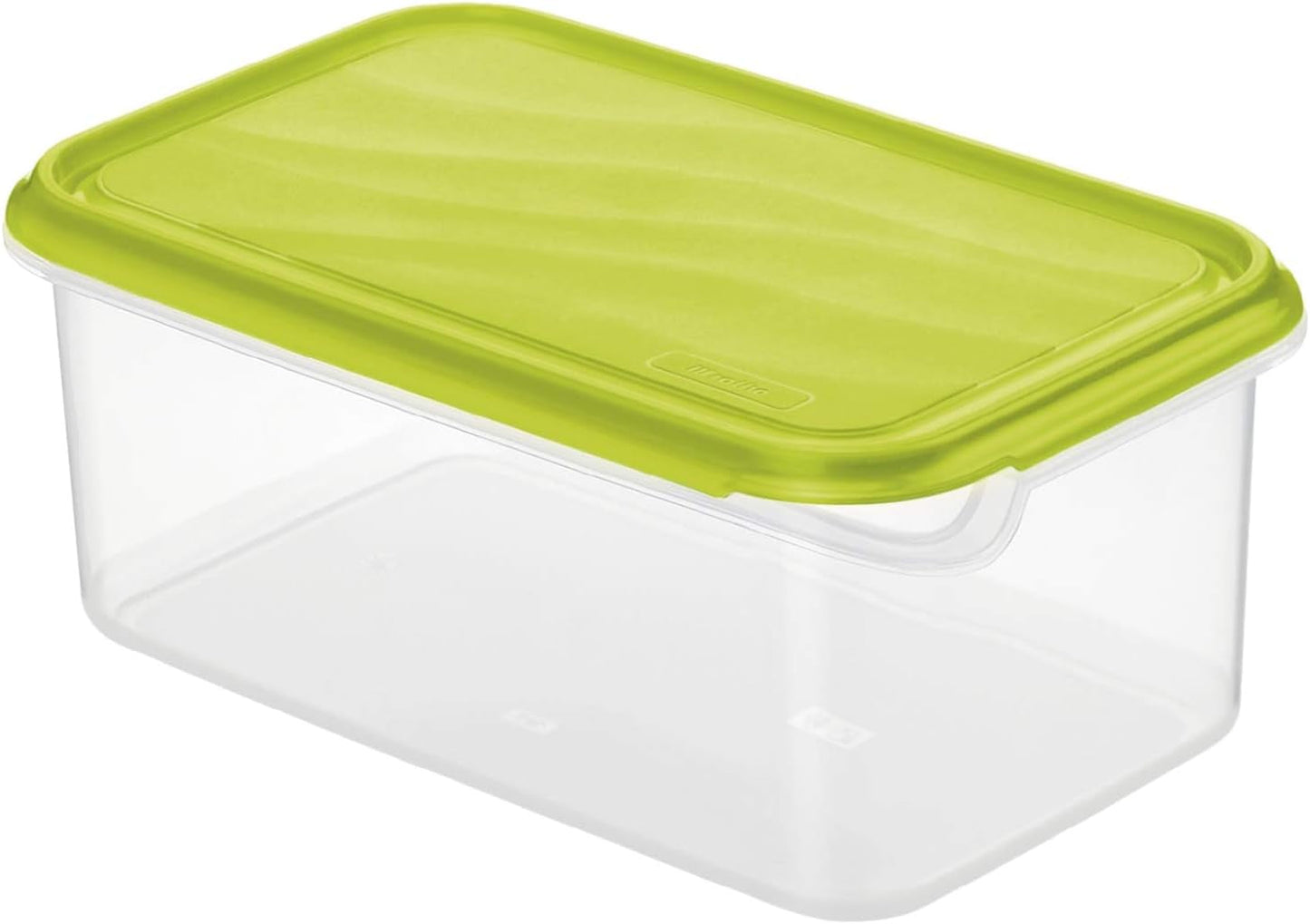 Rotho Rondo Tarro de conservación de alimentos 1,5l con tapa, Plástico libre de BPA (PP), transparente/verde, 1,5l (24,0 x 16,0 x 7,5 cm) Cajas de conservación de alimentos Naty Shop 2L