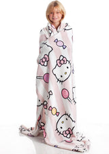 Colcha Hello Kitty, rosa, manta suave 130X170Cm, colcha o colcha para sofá de microfibra. Calidad con certificado Oekotex, Camas y Mantas Sanrio Besuche den Kanguru-Store