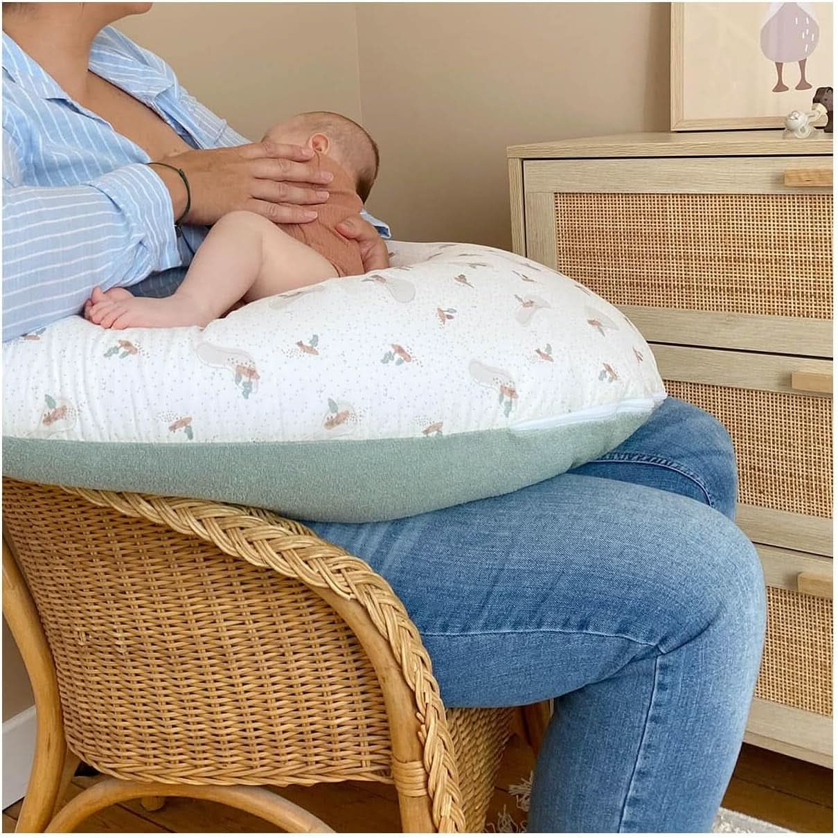 Almohada de embarazo - Almohada de lactancia - Almohada multifuncional 2 en 1 - Funda desenfundable 78 X 44 cm Accesorios Alimentación y Lactancia Bebe Naty Shop