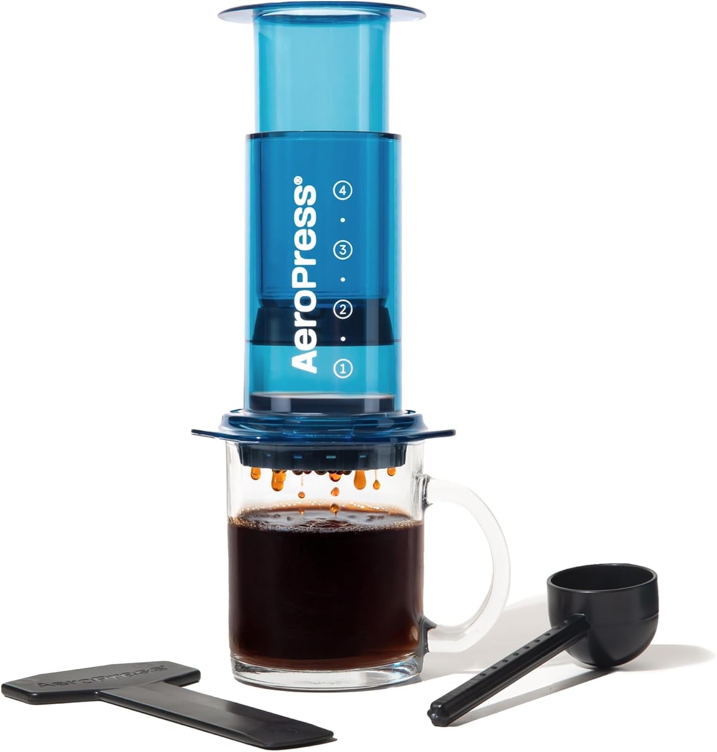 AeroPress Original Cafetera y Espresso, Cafetera Portátil Nivel Barista con Cámara, Émbolo y Filtros, Cafetera Rápida y Espresso