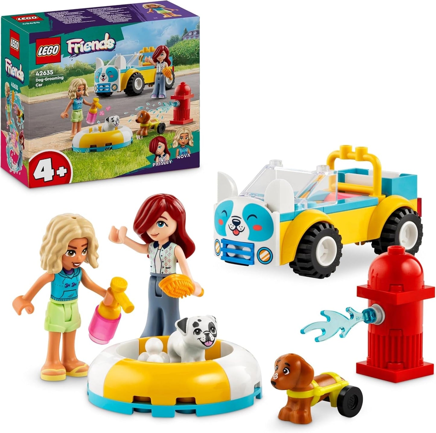 LEGO Friends Peluquería Canina Móvil, Juego de Simulación de Vehículos Animales, 2 Figuras y 2 Perros, Juguete Infantil para Niñas y Niños de 4 Años, Set de Peluquería Canina 42635 Juegos de Construcción Besuche den LEGO-Store Default Title