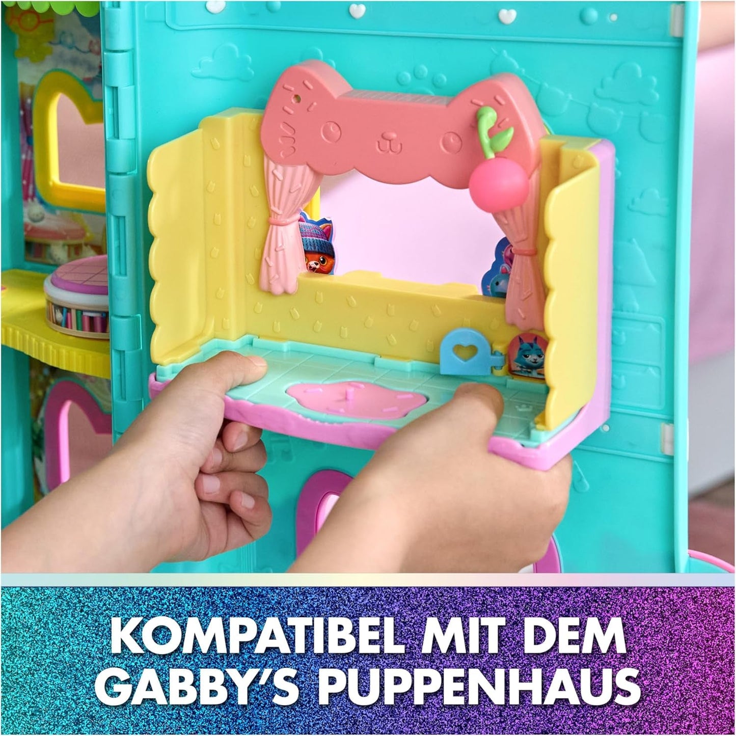 DREAMWORKS LA CASA DE MUÑECAS DE GABBY: LA PELÍCULA - Portal Room La cocina espolvoreada con azúcar de Kuchi con figura y accesorios, para mayores de 3 años