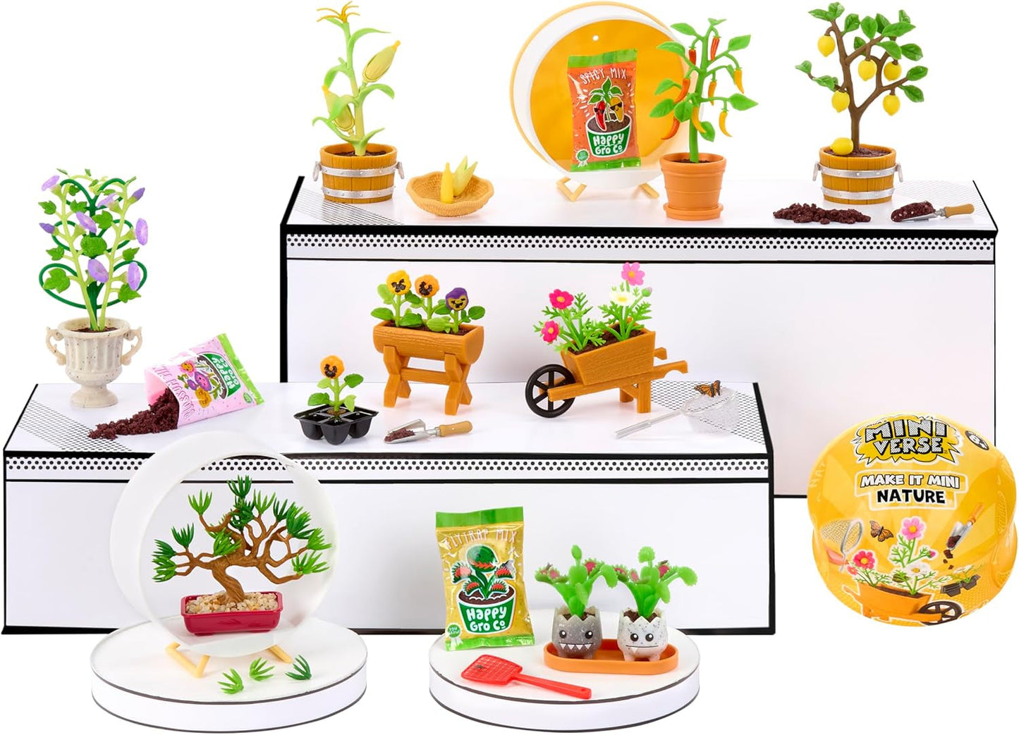 MGA Miniverse Make It Mini Nature 3 Series: mini coleccionables, juego de manualidades, réplicas de plantas, juguetes, flores, para coleccionistas y niños de 8 años en adelante