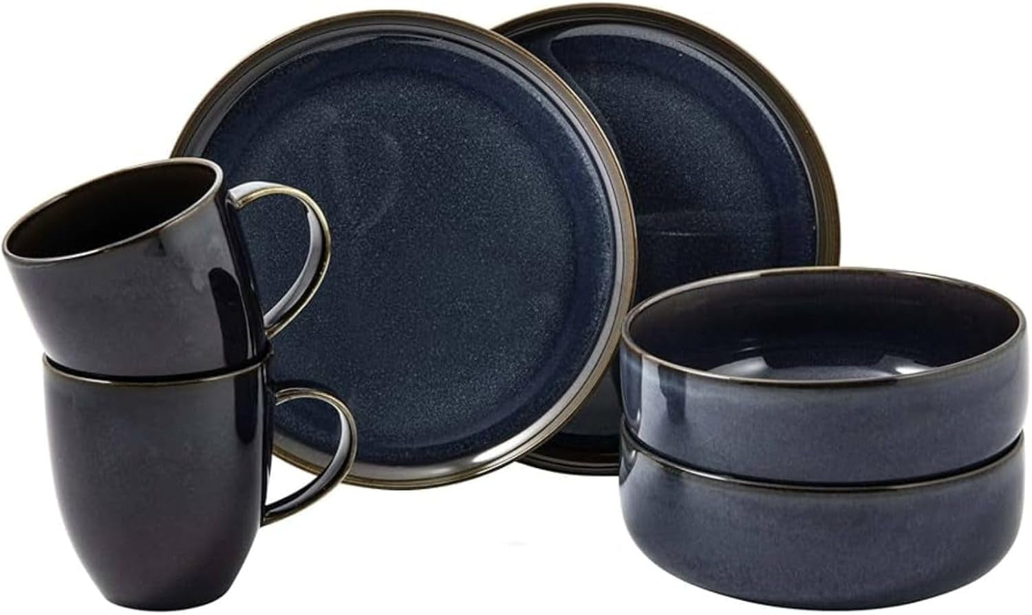 Villeroy & Boch Crafted Denim juego de desayuno 6 piezas, para 2 personas, azul